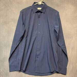 Lucky Brand Dress Shirt 4Way Stretch Slim Fit Super Soft Preppy Academia Office